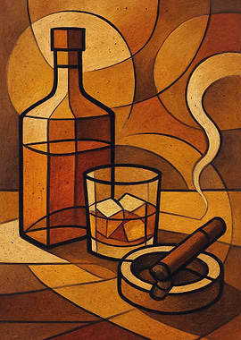 Whiskey, Cigar, and Abstract Art