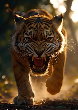 Roaring Tiger Approaching