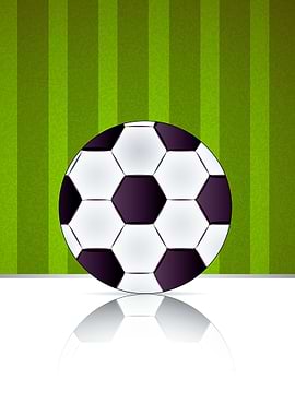 Soccer ball on a green field