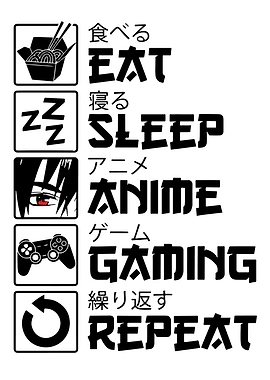 Eat Sleep Anime Gaming Repeat