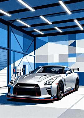 Nissan GT-R in Garage