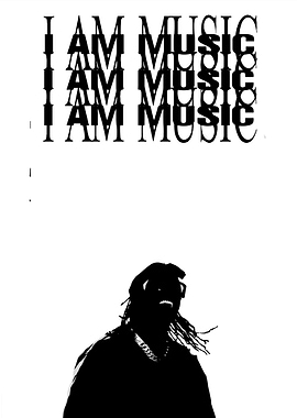 I Am Music Black and White