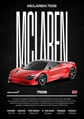 McLaren 750S Red Sports Car