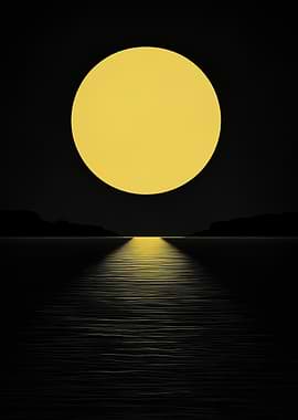 Yellow Moon Over Dark Water