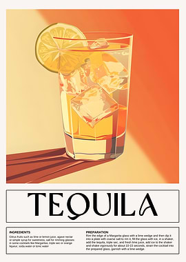 Tequila Cocktail Recipe Illustration