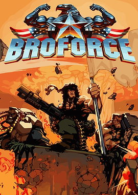 Broforce Game Cover Art