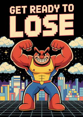 Get Ready to Lose Retro Illustration