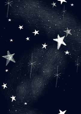 Starry Night Sky Illustration