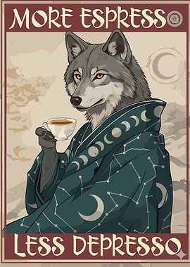 More Espresso, Less Depresso Wolf