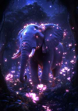 Elephant in Enchanted Forest