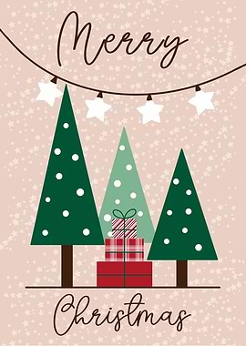 Merry Christmas Trees and Presents