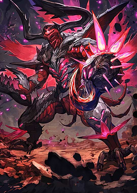 Monster with Horns and Crystal Spikes