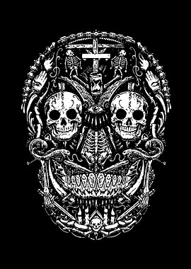 Ornate Skull Illustration