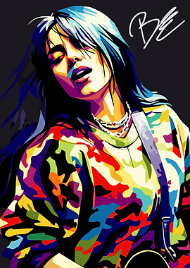 Billie Eilish Pop Art Portrait