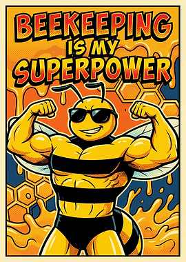 Beekeeping is my Superpower Cartoon