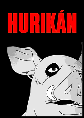 Hurikan Pig Illustration