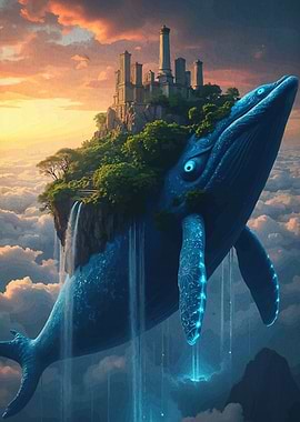 Flying Whale Island Castle