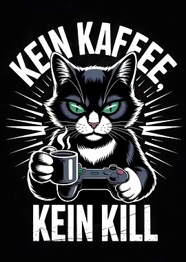 Kein Kaffee, Kein Kill - Gaming Cat