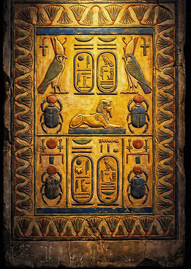Ancient Egyptian Carved Stone Panel