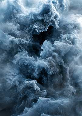 Abstract Blue Cloud Formation
