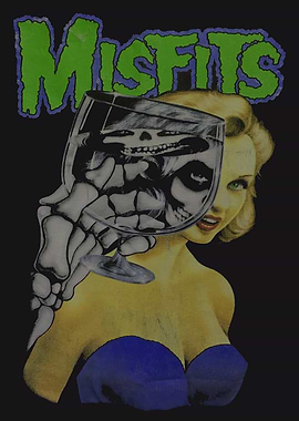 Misfits art with woman and skull