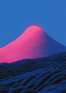 Pink Mountain Landscape