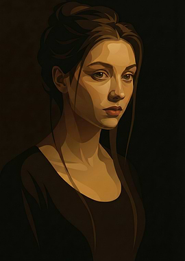 Portrait of a Woman in Dark