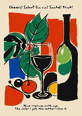 Cheers! Wine and Fruits Still Life
