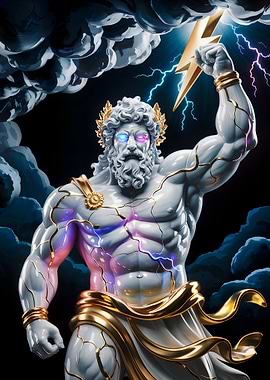 Zeus with Lightning Bolt