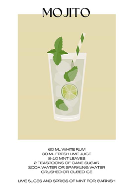 Mojito Recipe Illustration