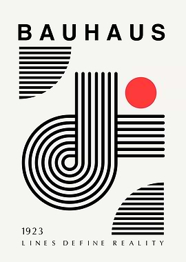 BAUHAUS Red point + lines