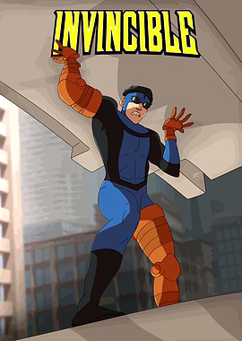Invincible Comic Book Superhero Illustration