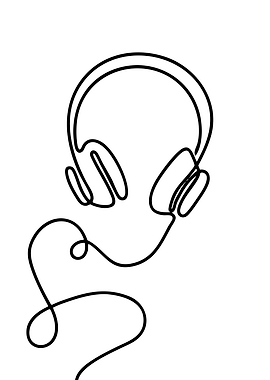 Headphones Line Art