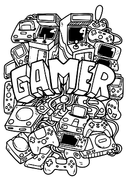 Gamer Doodle Art