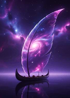 Cosmic Feather Sailboat