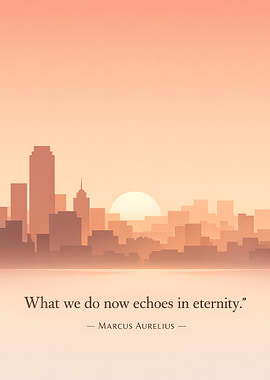 Cityscape with Inspirational Quote