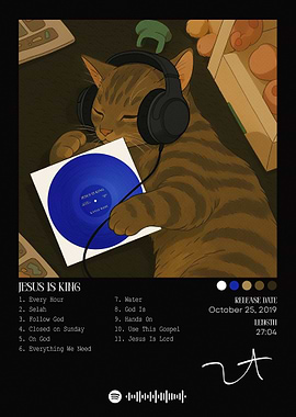 Cat Listening to Kanye West Album