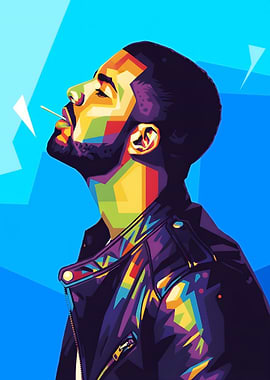 Drake Pop Art Portrait
