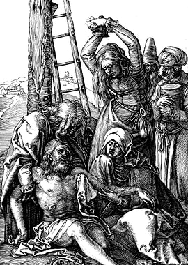 Lamentation of Christ Albrecht Durer Engraving
