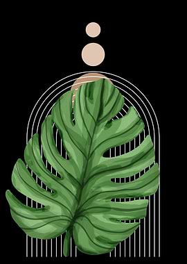 Monstera Leaf Abstract Art