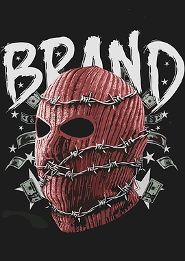 Masked Face with Barbed Wire Crown