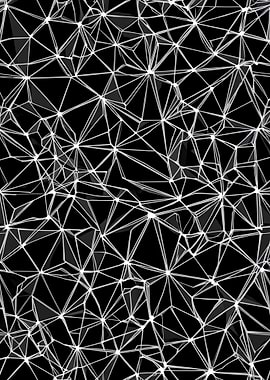 Abstract Geometric Black and White Pattern