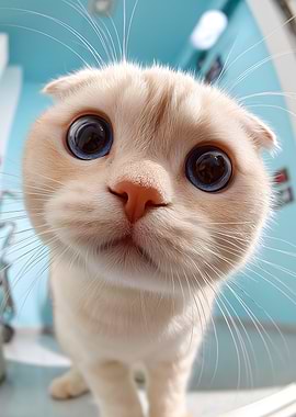 Close-up of a cute cat face