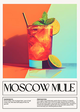 Moscow Mule Cocktail Recipe Illustration