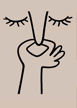 Minimalist Face Line Art