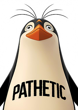 Pathetic Penguin Cartoon Character