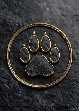 Golden Paw Print