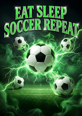 Eat Sleep Soccer Repeat