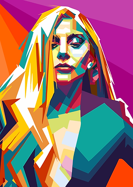 Lady Gaga Pop Art Portrait