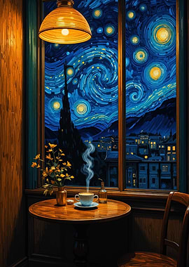 Coffee with Starry Night View